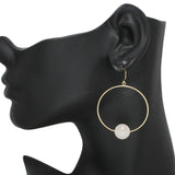 94932, SINGLE STONE ACCENT ROUND EARRING