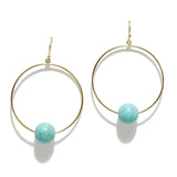 94932, SINGLE STONE ACCENT ROUND EARRING