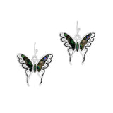 94937, BUTTERFLY ABALONE ACCENT EARRING