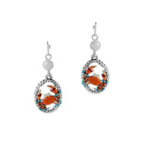 94938, EPOXY CRAB DANGLE EARRING