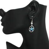 94938, EPOXY STARFISH DANGLE EARRING