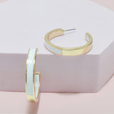 94941, 30MM ENAMEL ROUND HOOP EARRING
