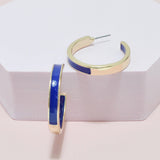 94941, 30MM ENAMEL ROUND HOOP EARRING