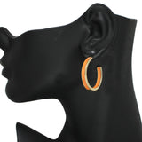 94941, 30MM ENAMEL ROUND HOOP EARRING