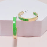 94941, 30MM ENAMEL ROUND HOOP EARRING