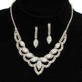 94957, MARQUISE RHINESTONE ACCENT EVENING NECKLACE, WEDDING, BRIDAL, PROM