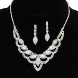 94957, MARQUISE RHINESTONE ACCENT EVENING NECKLACE, WEDDING, BRIDAL, PROM