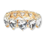 94999, HEART RHINESTONE STRETCH BRACELET
