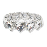 94999, HEART RHINESTONE STRETCH BRACELET