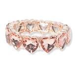 94999, HEART RHINESTONE STRETCH BRACELET