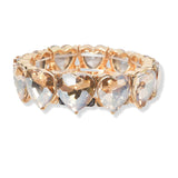 94999, HEART RHINESTONE STRETCH BRACELET