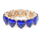94999, HEART RHINESTONE STRETCH BRACELET