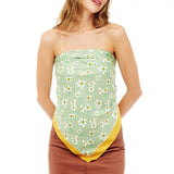 95032, FLORAL PRINTED SILKY TWILL SCARF