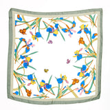 95038, FLORAL PRINTED SILKY BANDANA