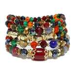 95056, MULTI LAYERED BEADED STRETCH BRACELET