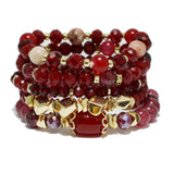 95056, MULTI LAYERED BEADED STRETCH BRACELET