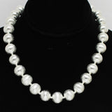 95075, LIGHTWEIGHT BRASS TEXTURED BALL BEAD NECKLACE