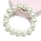 95083, LIGHTWEIGHT BRASS TEXTURED BALL BEAD STRETCH BRACELET