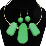 95136, GEOMETRIC WOOD CHOKER NECKLACE