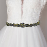 95194, HANDMADE RHINESTONE EVENING WEDDING BELT & HEADBAND, BRIDAL, PROM