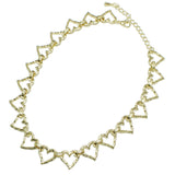 95157, HAMMERED HEART STATION NECKLACE