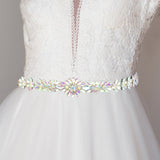 95194, HANDMADE RHINESTONE EVENING WEDDING BELT & HEADBAND, BRIDAL, PROM