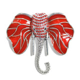 95226, RED, BIG SIZE ELEPHANT ENAMEL PIN BROOCH