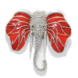 95226, RED, BIG SIZE ELEPHANT ENAMEL PIN BROOCH