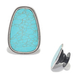 95243, OVAL TURQUOISE STONE SELF ADHESIVE PHONE GRIP/STAND, CELL PHONE ACCESSORIES