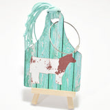 95244, WESTERN COW PRINT LUGGAGE TAG