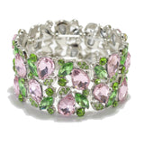 95263, TEARDROP RHINESTONE ACCENT EVENING STRETCH BRACELET, WEDDING, BRIDAL, PROM