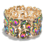 95263, TEARDROP RHINESTONE ACCENT EVENING STRETCH BRACELET, WEDDING, BRIDAL, PROM