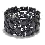95263, TEARDROP RHINESTONE ACCENT EVENING STRETCH BRACELET, WEDDING, BRIDAL, PROM
