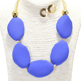 95314, RUBBER COATED GEOMETRIC NECKLACE