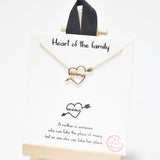 95334, GOLD DIPPED, "HEART OF THE FAMILY" MAMA HEART NECKLACE