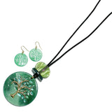 95343, TREE OF LIFE CELLULOID ACETATE LONG PENDANT NECKLACE