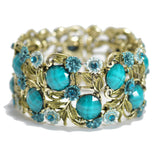 95356, VINTAGE FLOWER ACCENT BANGLE CUFF BRACELET