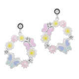 95394, GARDEN BUTTERFLY ENAMEL EARRING
