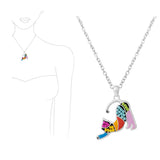 95396, CAT SEED BEAD ENAMEL PENDANT NECKLACE