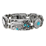 95416, WESTERN BOOTS ENGRAVED STRETCH BRACELET