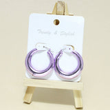 95425, BOLD EDGE ROUND HOOP EARRING