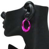 95425, BOLD EDGE ROUND HOOP EARRING