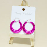95425, BOLD EDGE ROUND HOOP EARRING