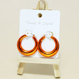 95425, BOLD EDGE ROUND HOOP EARRING