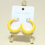 95431, RESIN ACRYLIC HOOP EARRING