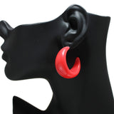 95431, RESIN ACRYLIC HOOP EARRING