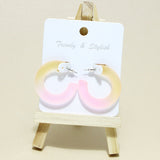 95433, 1.5"L MATTE THICK ROUND HOOP EARRING