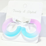 95433, 1.5"L MATTE THICK ROUND HOOP EARRING