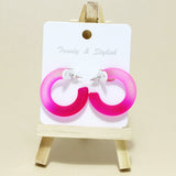 95433, 1.5"L MATTE THICK ROUND HOOP EARRING