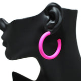 95434, MATTE ROUND HOOP EARRING